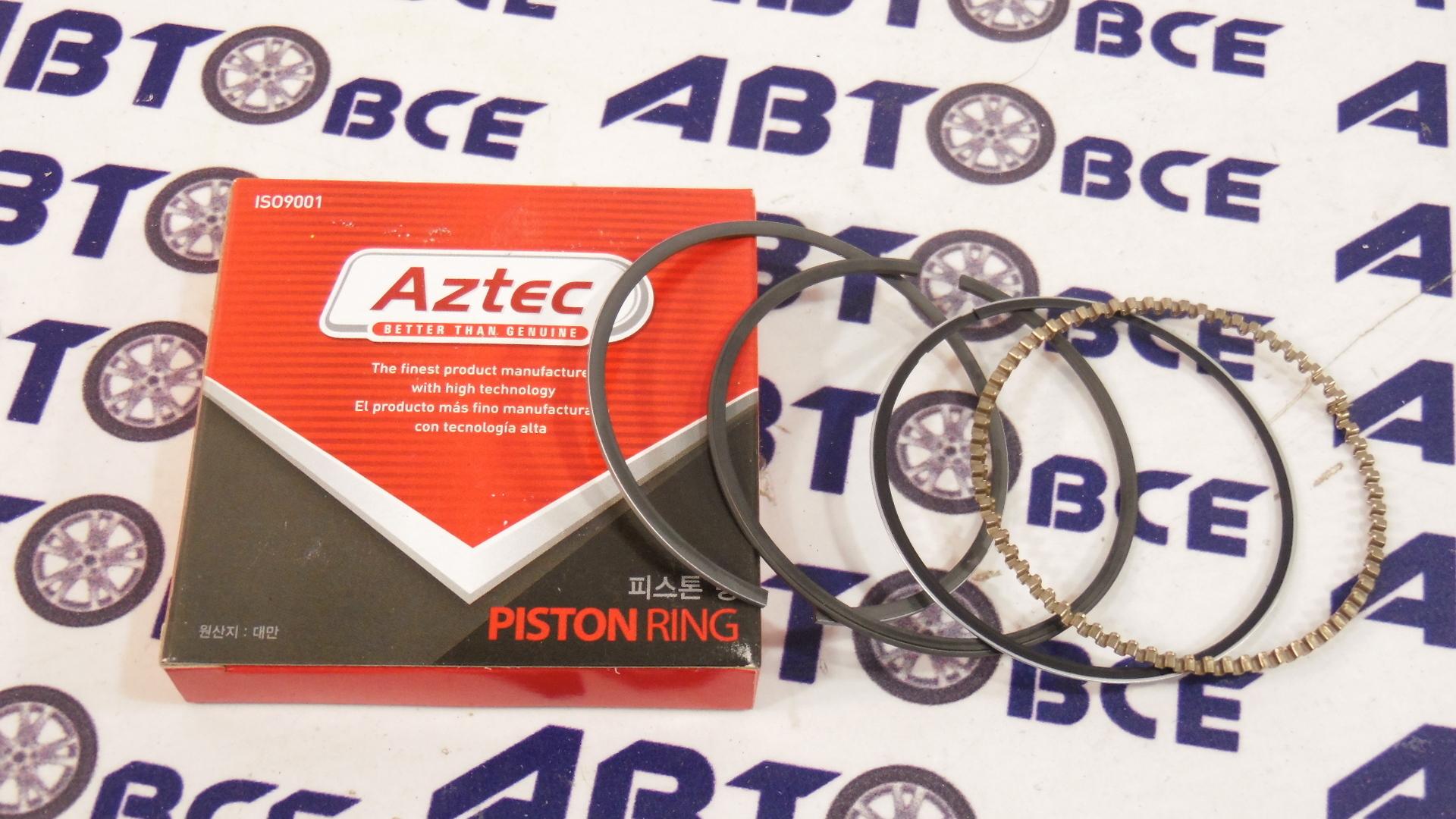Кольца поршневые 0,25 (1-й ремонт) Matiz 0,8-1л (комплект на 1 порш) узкие AZTEC